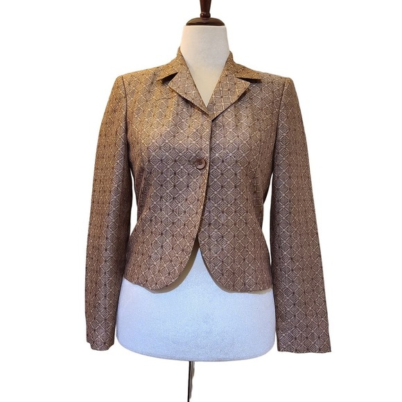 Vintage Linen Blazer by Harve Benard size 8 - Picture 1 of 5